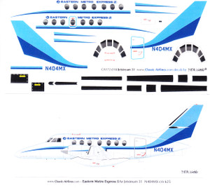 1/72 Scale Decal Eastern Metro Express Jetstream 31
