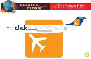 1/144 Scale Decal CLICK Mexicana F-100 FIRST