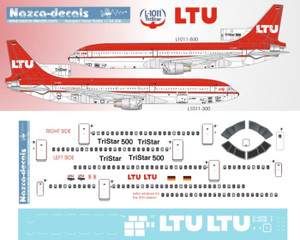 1/200 Scale Decal LTU L-1011 300 / 500
