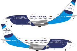 1/144 Scale Decal Aero Peru / Servivensa 737-200