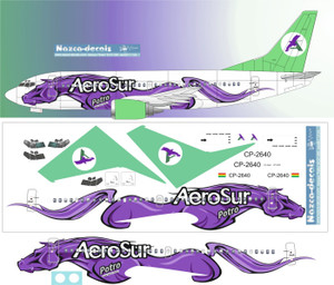 1/144 Scale Decal AeroSur 737-300 Porto Livery