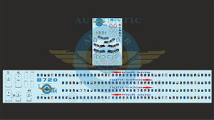 1/144 Scale Decal Lifelike Cockpit / Doors / Windows B-720