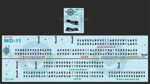 1/144 Scale Decal Lifelike Cockpit / Windows / Doors MD-11
