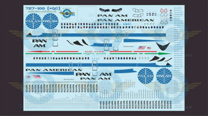 1/144 Scale Decal Pan Am 727-100 With Lifelike Cockpit / Windows