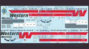 1/144 Scale Decal Western 707 With Lifelike Cockpit / Windows