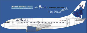 1/144 Scale Decal Air Baltic 737-500 Blue Lady