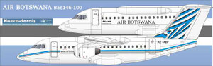 1/144 Scale Decal Air Botswana BAe-146