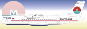 1/144 Scale Decal Air Martinique ATR-42