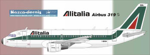 1/144 Scale Decal Alitalia A-319