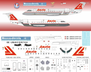 1/144 Scale Decal Lauda CRJ's