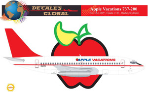 1/144 Scale Decal Apple Vacations 737-200