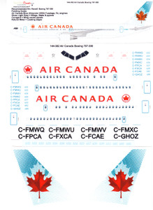 1/144 Scale Decal Air Canada 767-300