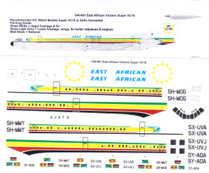1/144 Scale Decal East African Airways Super VC10