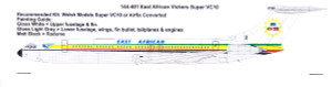 1/144 Scale Decal East African Airways Vickers Super VC10
