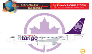1/144 Scale Decal Air Canada Tango 737-200