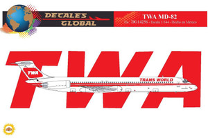 1/144 Scale Decal TWA MD-82
