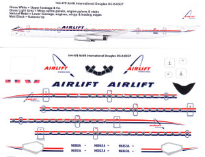 1/144 Scale Decal Airlift International DC8-61 laser decal