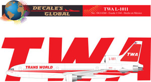 1/144 Scale Decal TWA L-1011