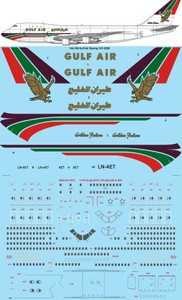 1/144 Scale Decal Gulf Air Boeing 747-283B