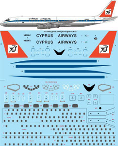 1/144 Scale Decal Cyprus Airways Douglas DC-8-52