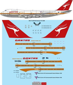 1/200 Scale Decal QANTAS Boeing 747-238B