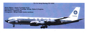 1/72 Scale Decal Varig Boeing 707-320C