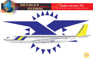 1/144 Scale Decal Sudan Airways 707