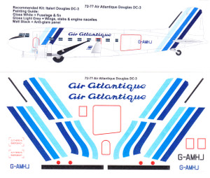 1/72 Scale Decal Air Atlantique Douglas DC-3 Dakota AMHJ