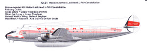 1/72 Scale Decal Western Lockheed L-749 Constellation