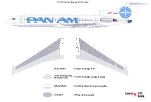 1/72 Scale Decal Pan Am Billboard Boeing 727-200