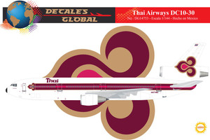 1/144 Scale Decal Thai Airways DC10-30