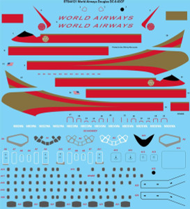 1/144 Scale Decal World Airways (Late) Douglas DC-8-63CF