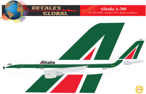 1/144 Scale Decal Alitalia A-300