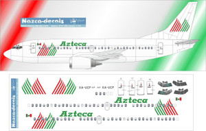 1/500 Scale Decal Azteca 737-300