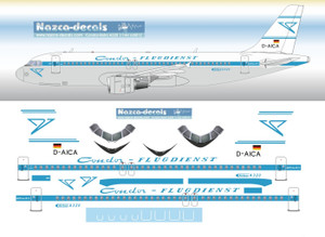 1/144 Scale Decal Condor A320 Retro “Hans”