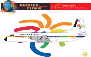1/144 Scale Decal Phuket Air YS-11