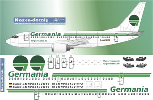 1/144 Scale Decal Germania B737-700 Classic Livery