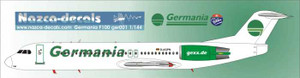 1/144 Scale Decal Germania F-100 with 2 Different Liveries