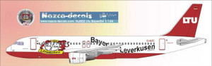 1/144 Scale Decal LTU Bayer Leverkusen A-320