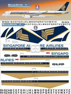1/144 Scale Decal Singapore A-350