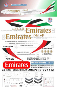 1/200 Scale Decal Emirates B777-200