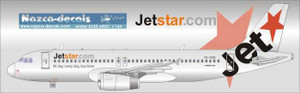 1/144 Scale Decal Jetstar / JetstarAsia A-320