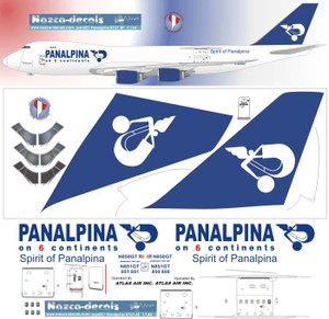 1/144 Scale Decal Panalpina Air Cargo 747-8F