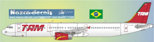 1/144 Scale Decal TAM A-321