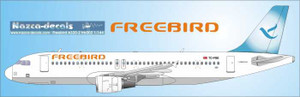 1/144 Scale Decal Freebird A-320 NEW BLUE