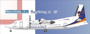 1/144 Scale Decal Flugfélag  Islands F- 50 