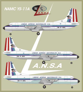 1/144 Scale Decal Piedmont YS-11