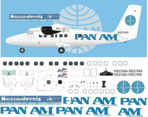 1/72 Scale Decal Pan Am DHC-6 Twin Otter