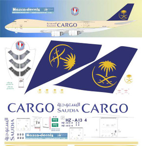 1/144 Scale Decal Saudia 747-8F