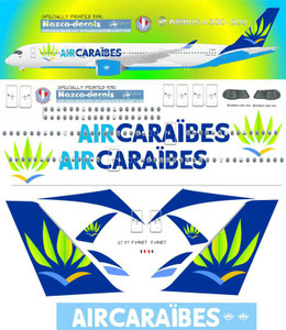 1/144 Scale Decal Air Caraibes A350-900